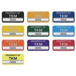 Custom Anodized Aluminum Control Tags -  3/4 x 1 1/2